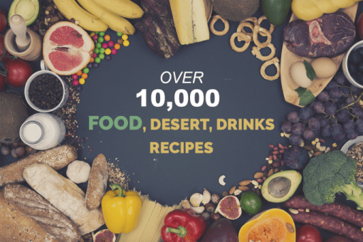 Food Recipes - Over 10,000 food drinks desert recipes